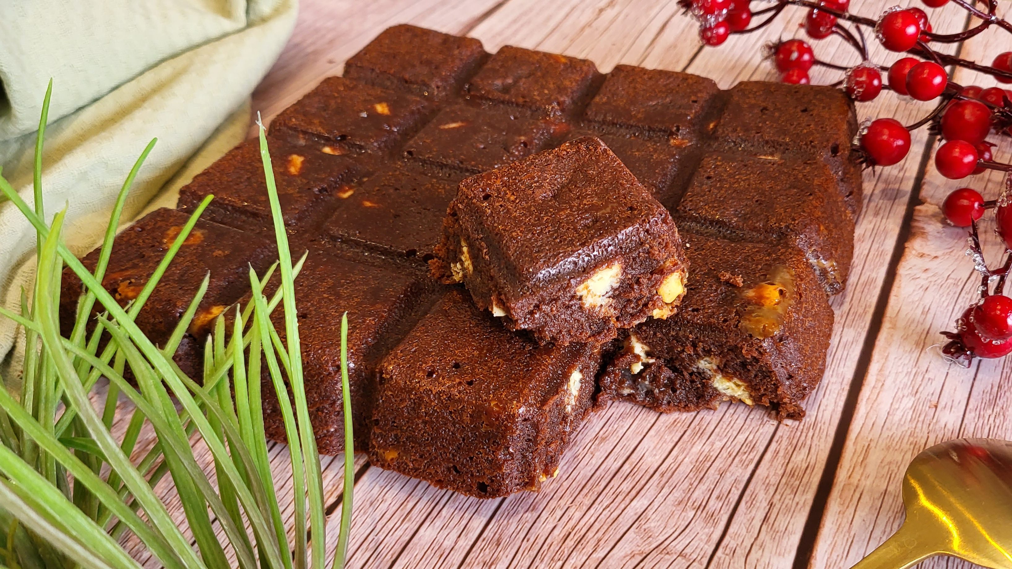 Brownie aux pépites de chocolat blanc