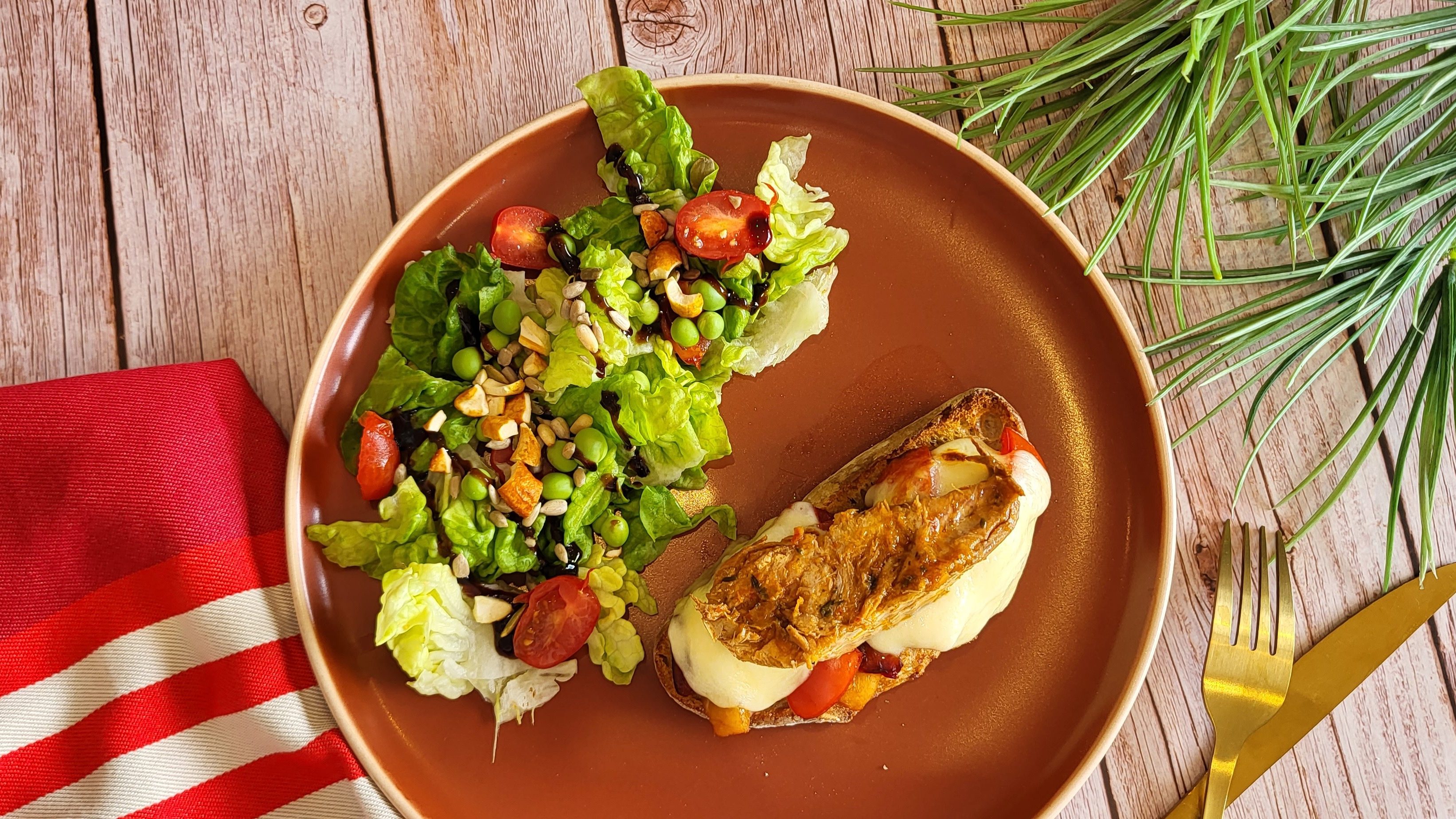 Tartine tomates et maquereaux