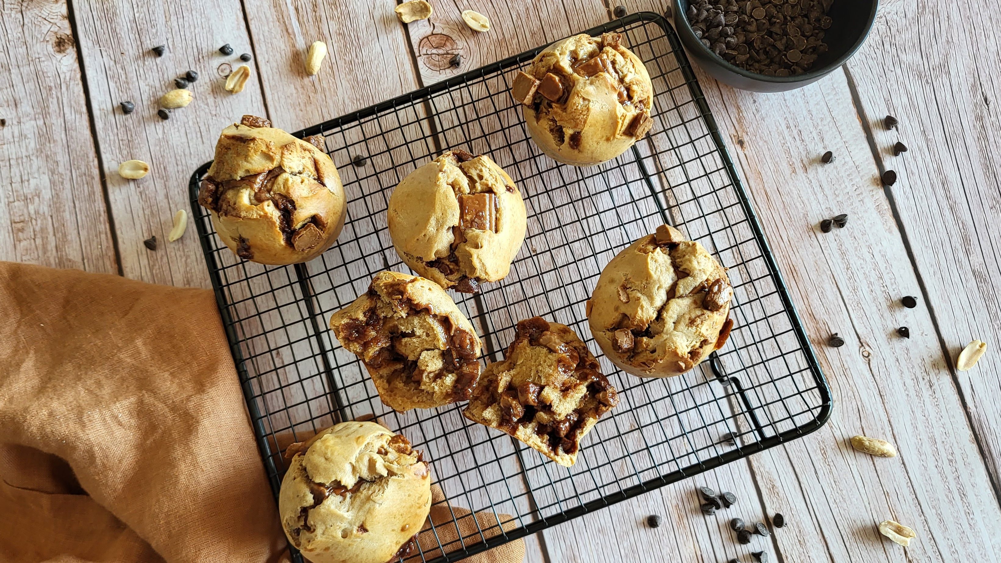 Muffins banane et beurre de cacahuète