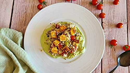 Taboulé de Quinoa, Halloumi & crème d’avocat