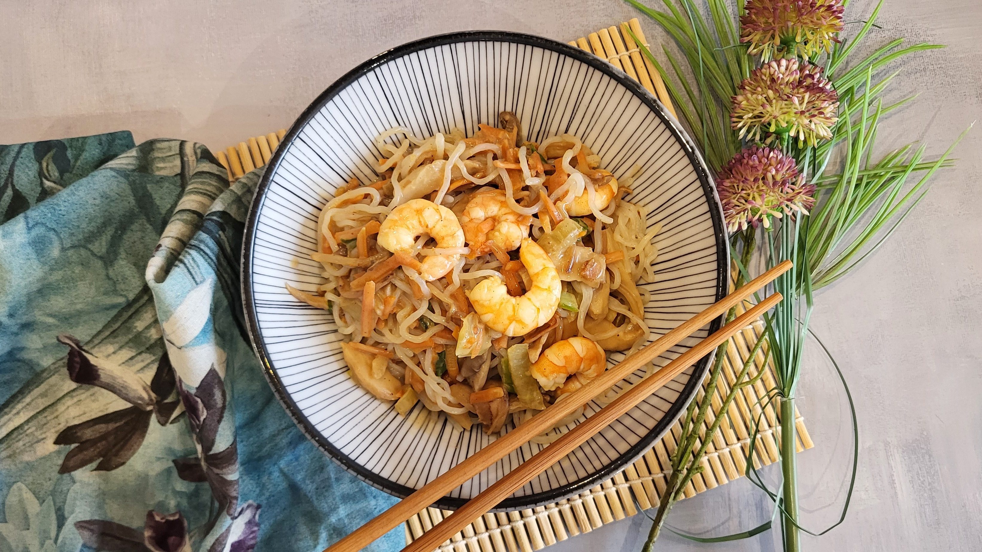 Nouilles konjac crémeuse sauce cacahuète