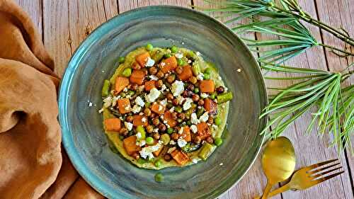 Légumes de printemps et butternut rôtie
