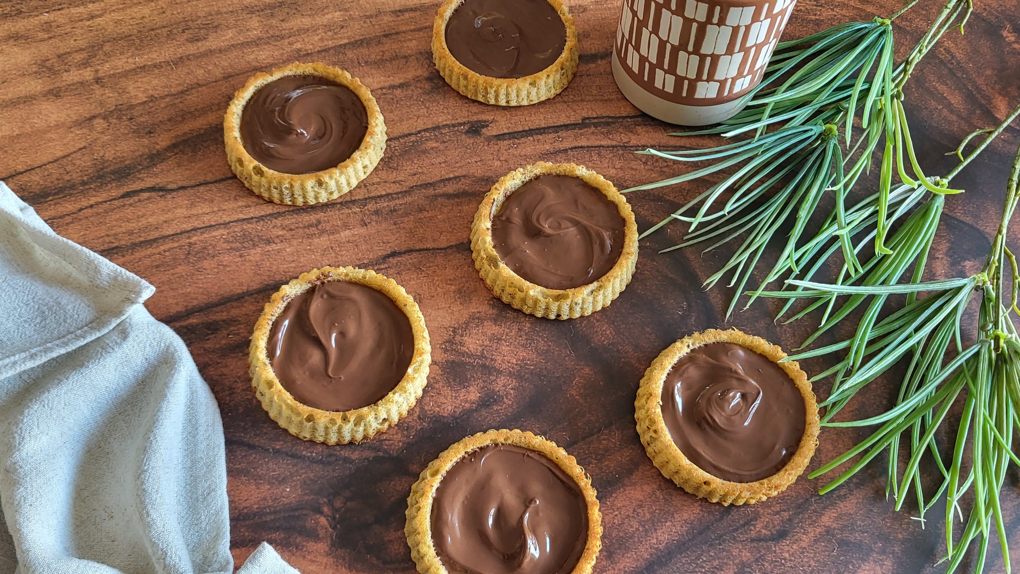 Tartelettes financier noisette et chocolat