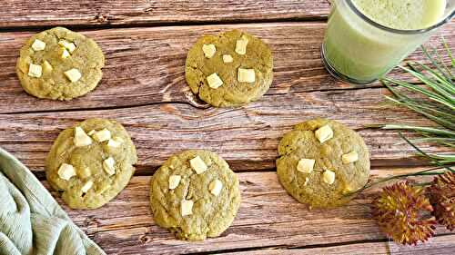 Cookies matcha et chocolat blanc