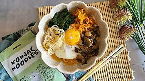 Ma version du bibimbap aux nouilles de konjac