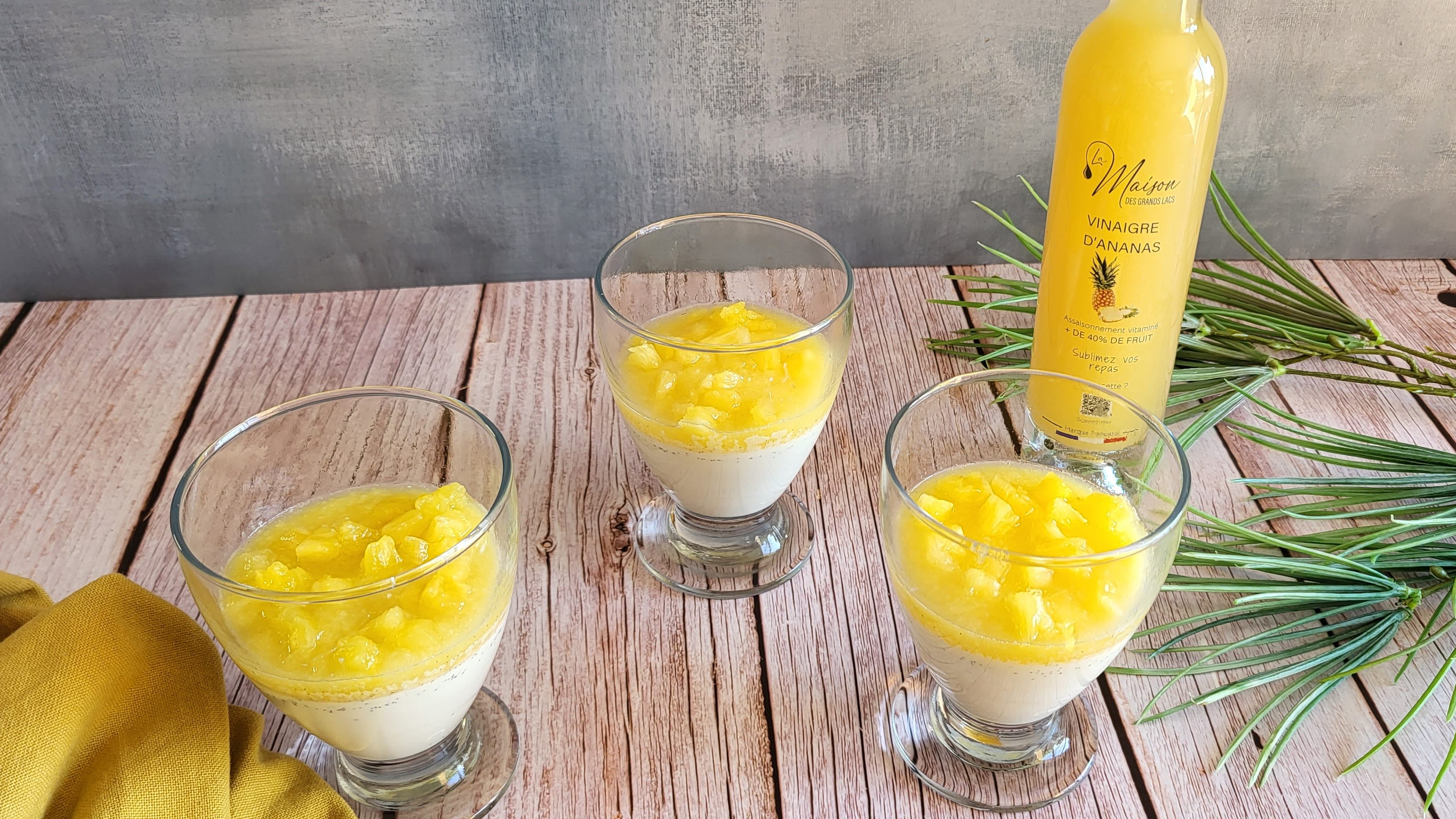 Panna cotta à l’ananas