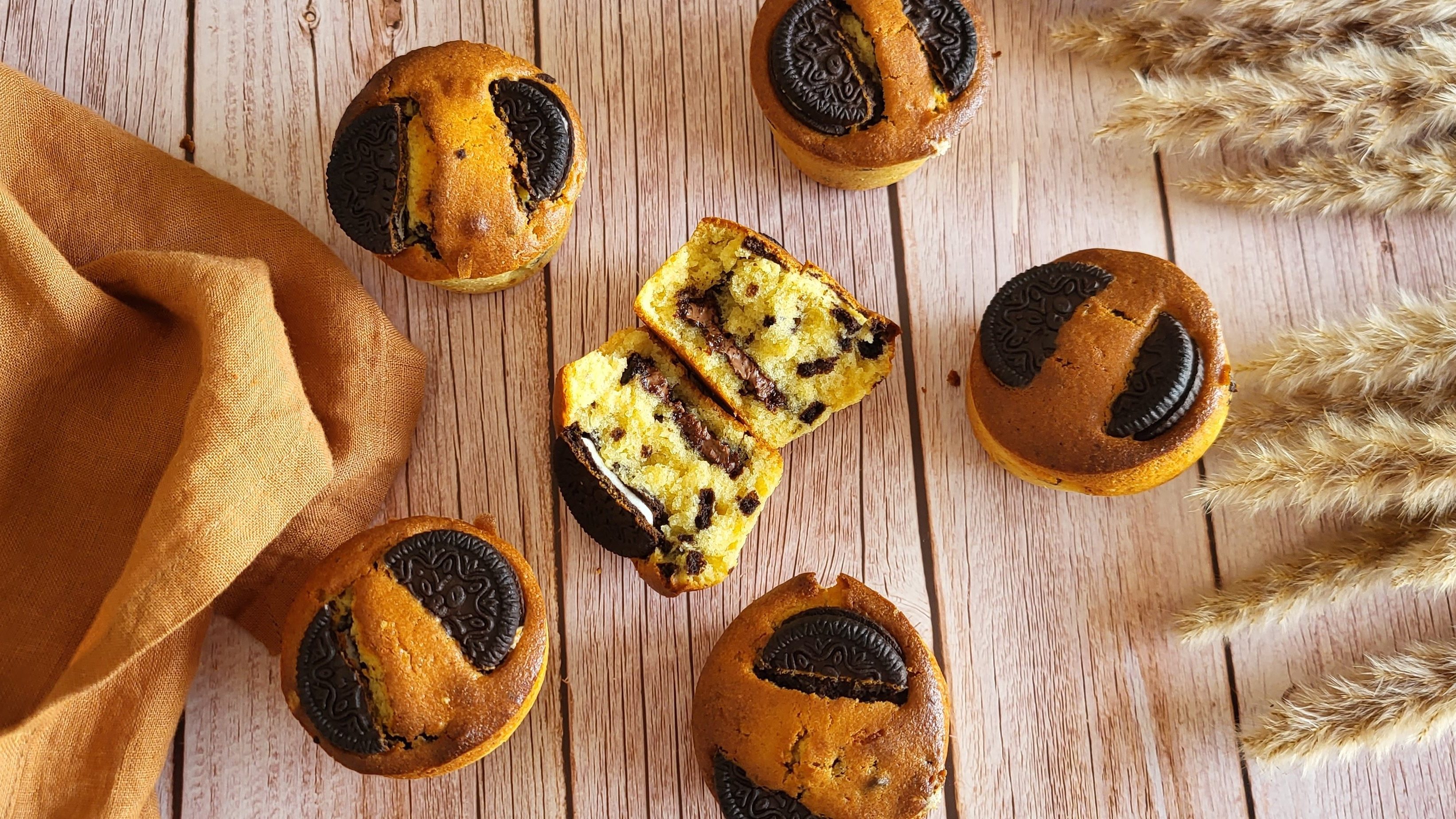 Muffins oréos au coeur chocolat