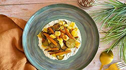 Ravioles poêlées aux légumes et crème citronnée