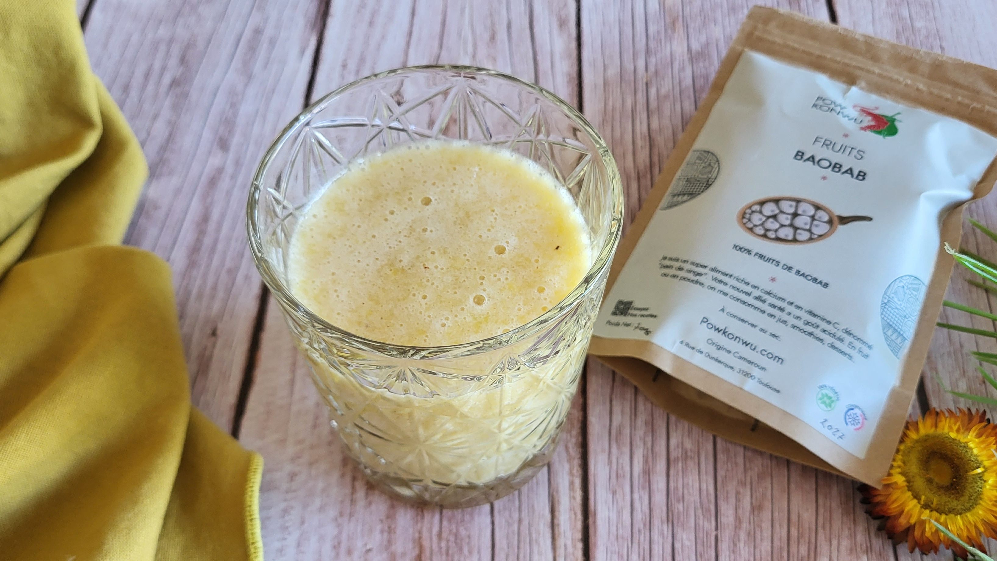 Smoothie énergisant au baobab (afro-tropical)