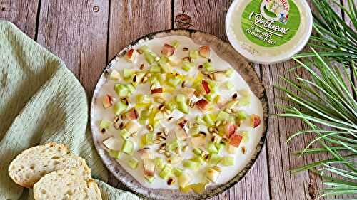 Tartinade fraîcheur au chèvre, concombre et nectarine