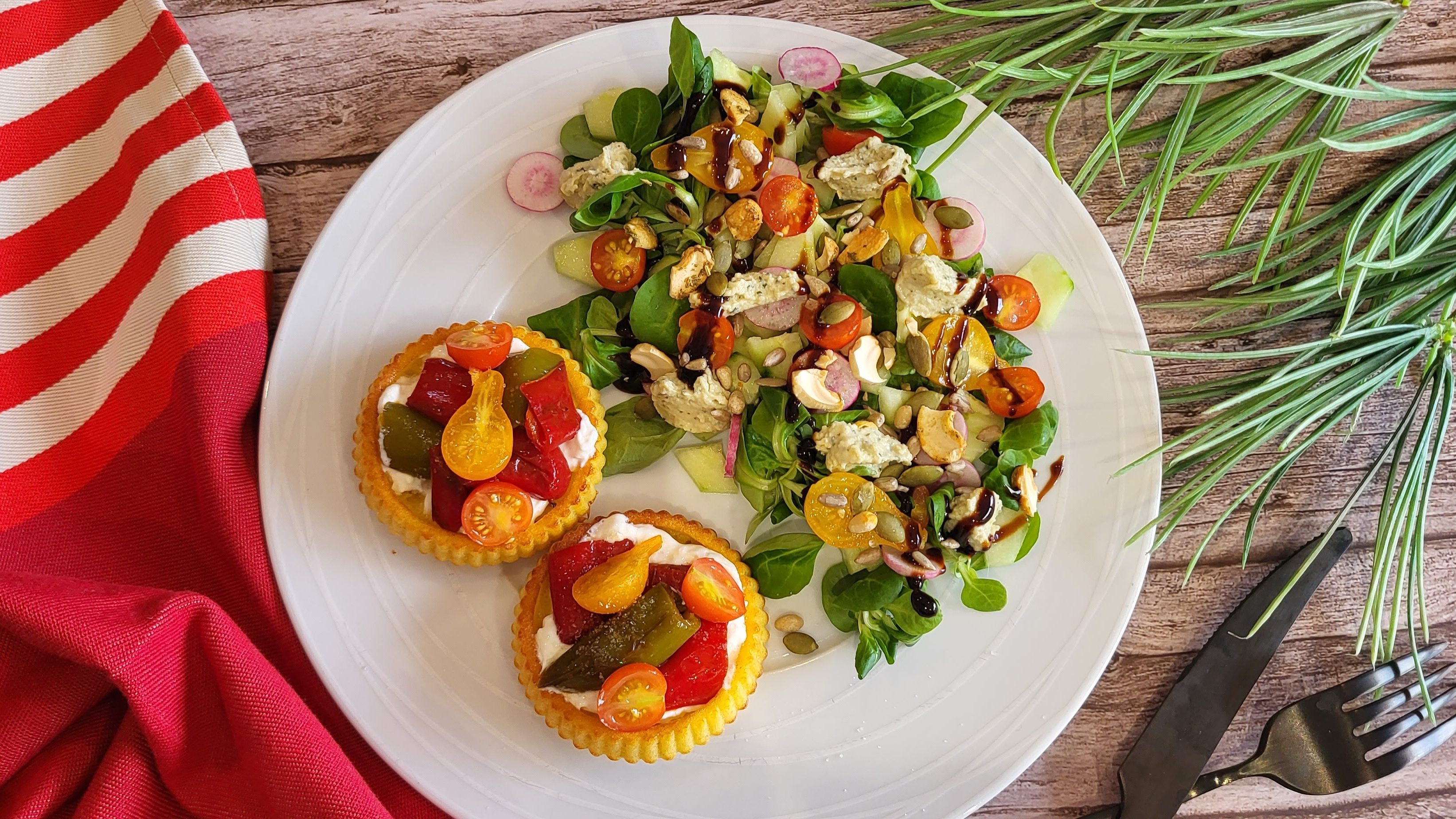 Tartelettes aux poivrons et tomates