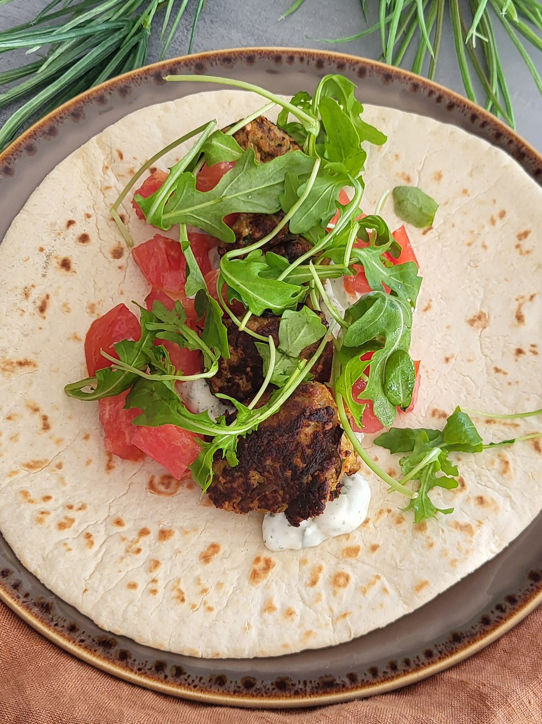 Un gyros végétarien à l’aubergine