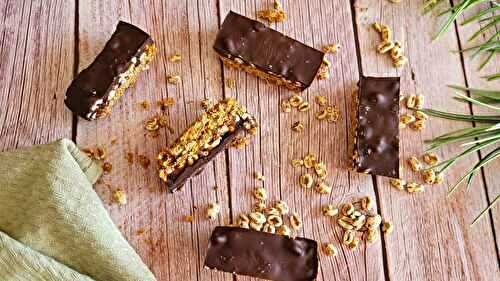 Barres healthy au chocolat & maïs soufflé