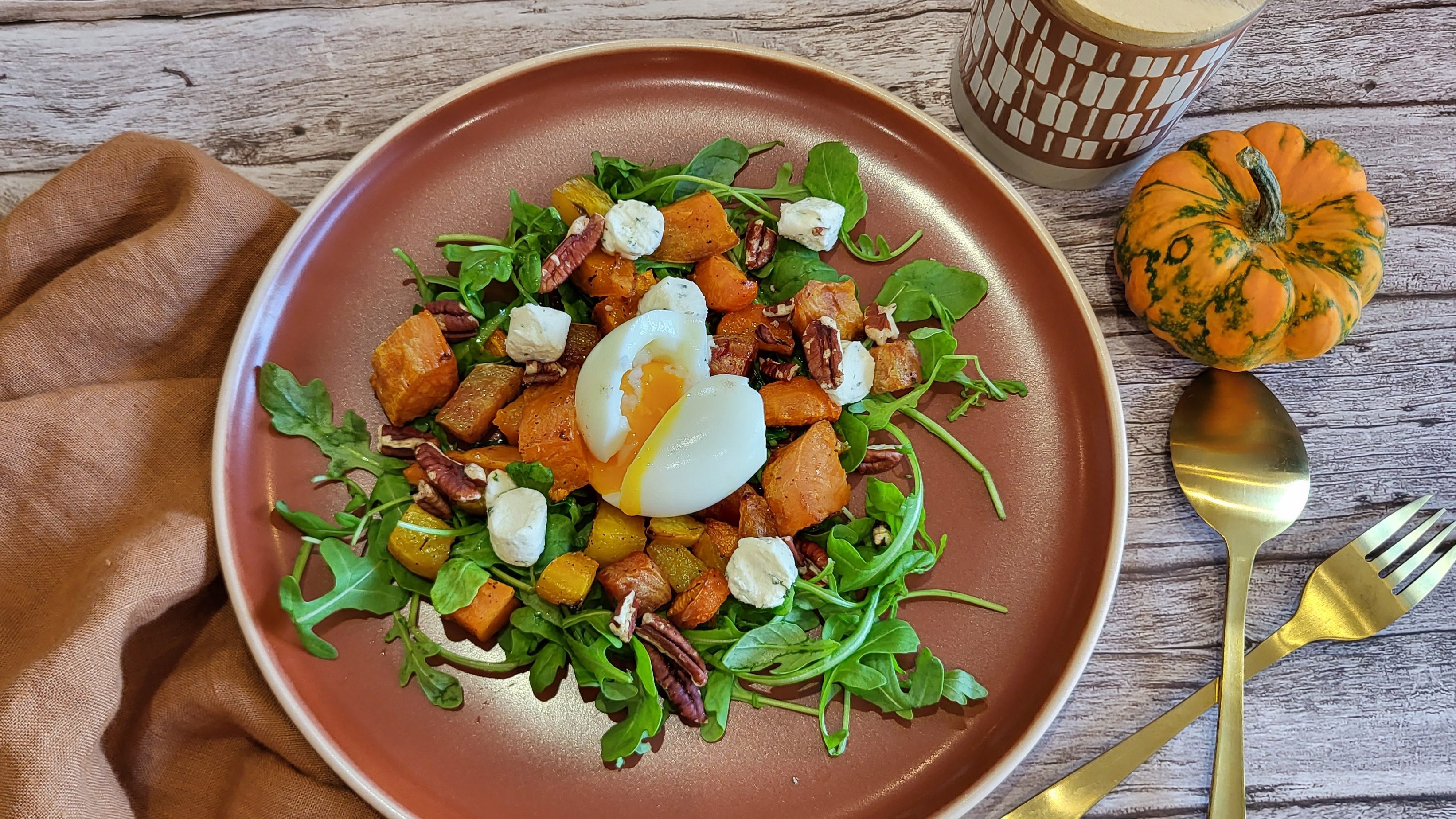 Salade d’hiver aux légumes rôtis
