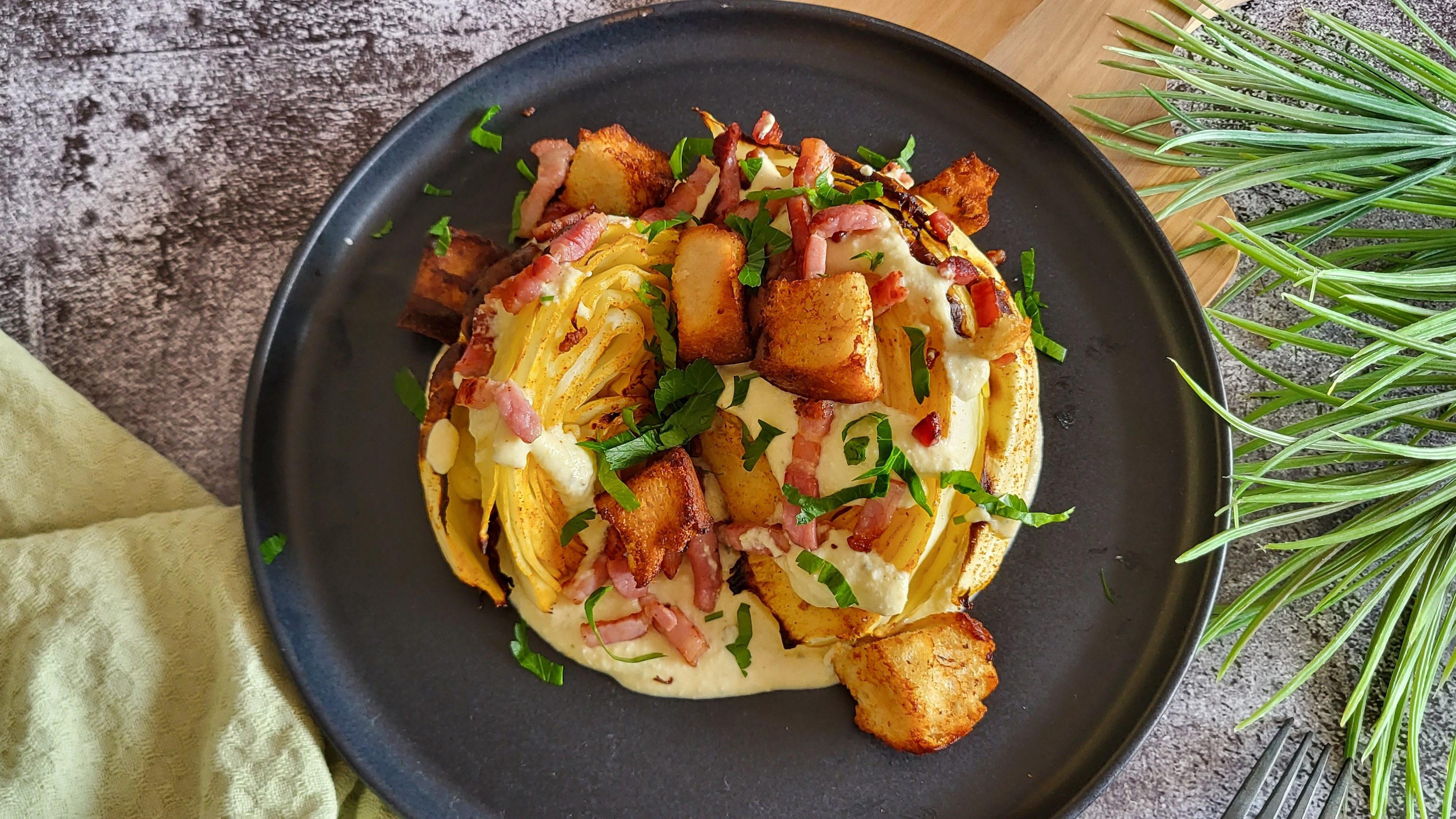 Chou rôti façon césar