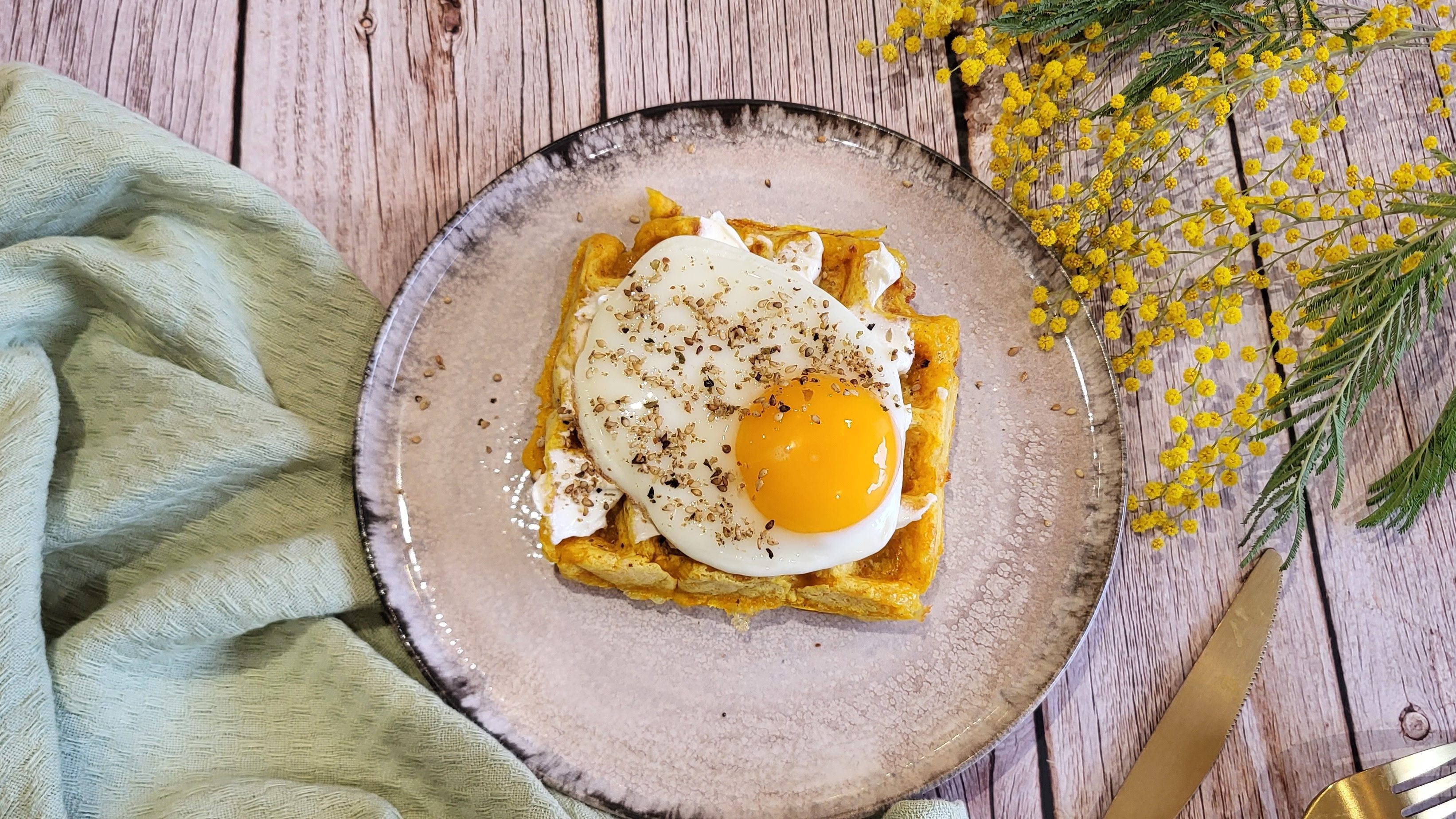 Gaufres butternut et fromage