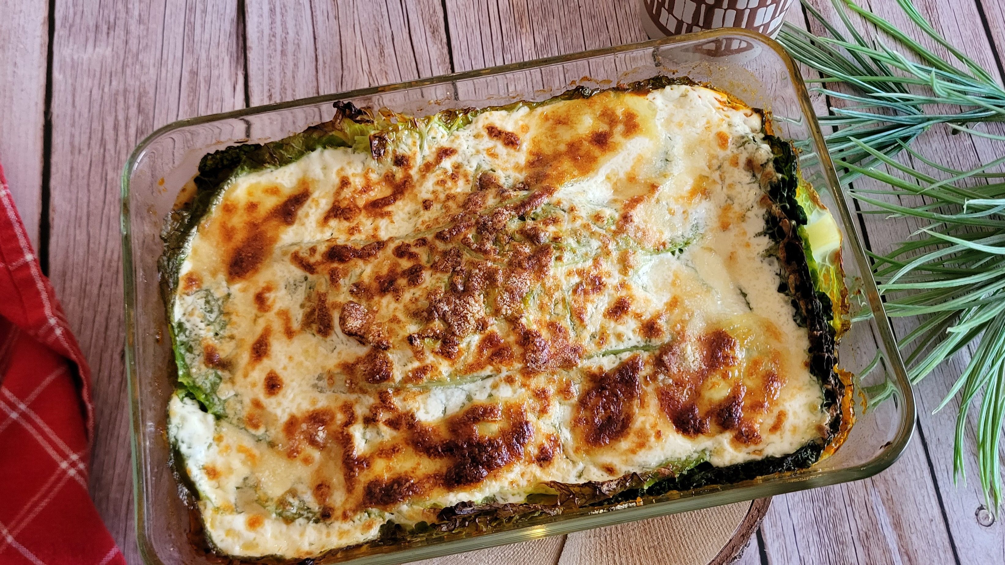 Lasagnes au chou vert