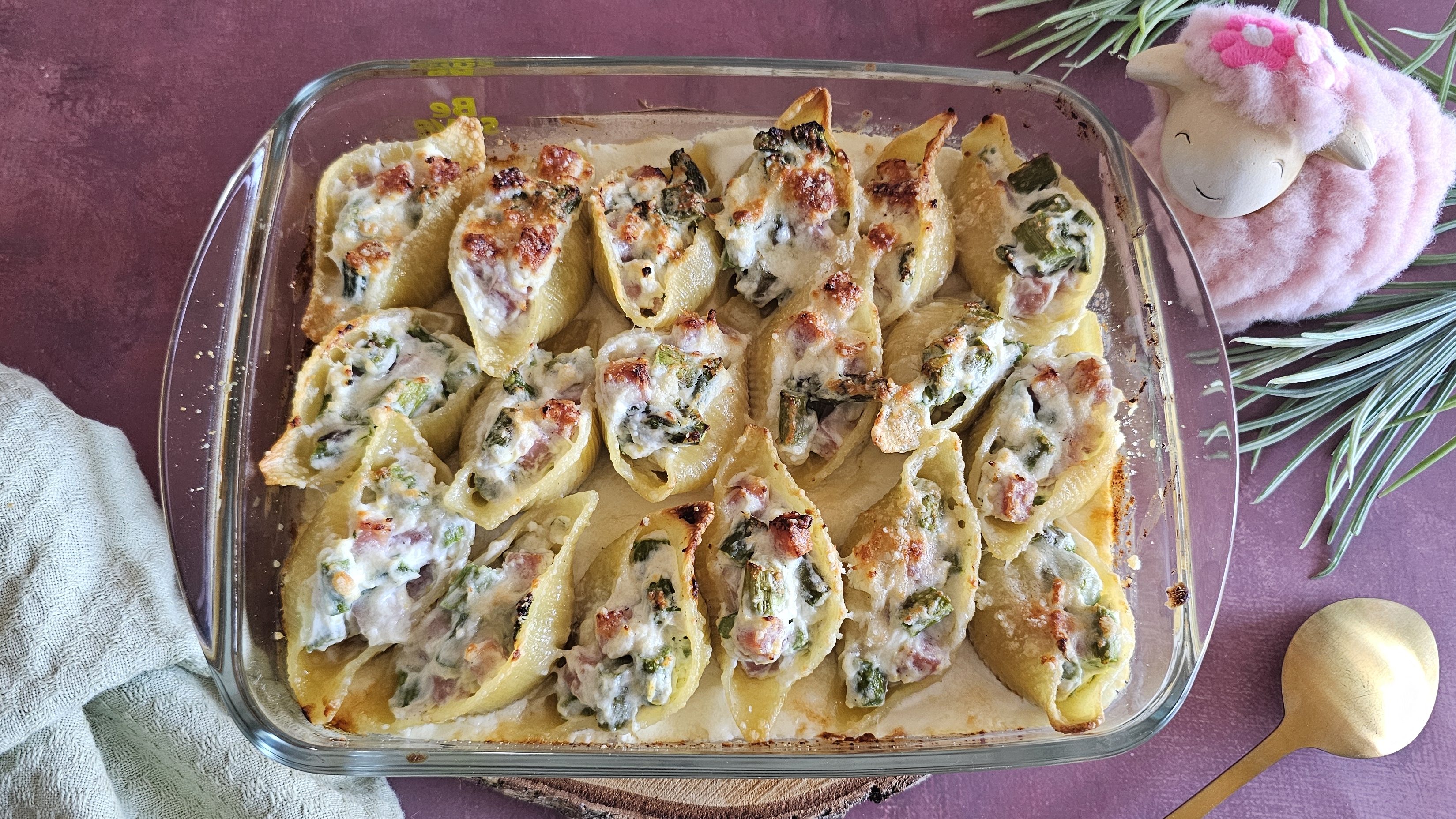 Conchiglionis printanier aux asperges