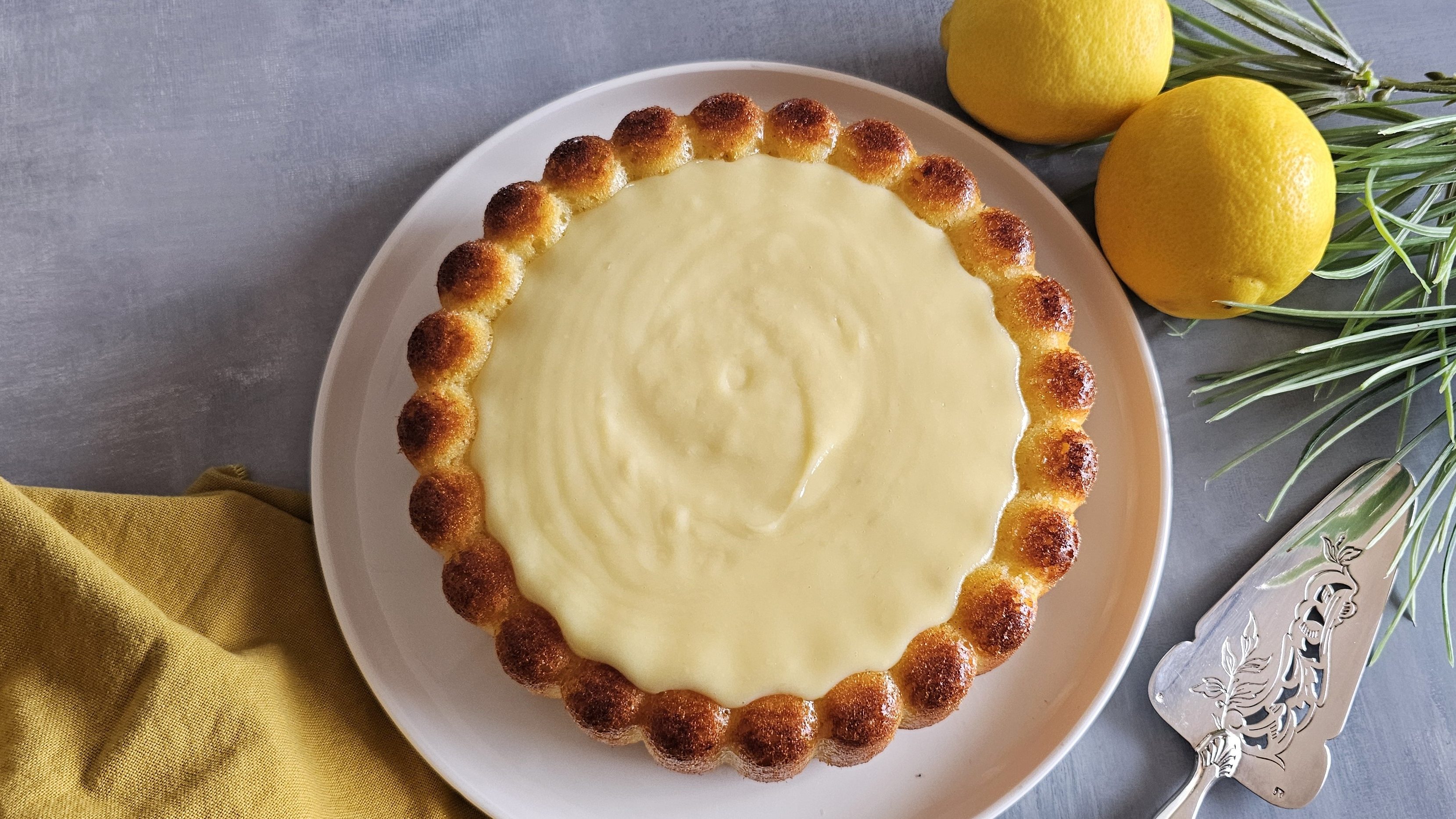 Basboussa fondante à la crème de citron