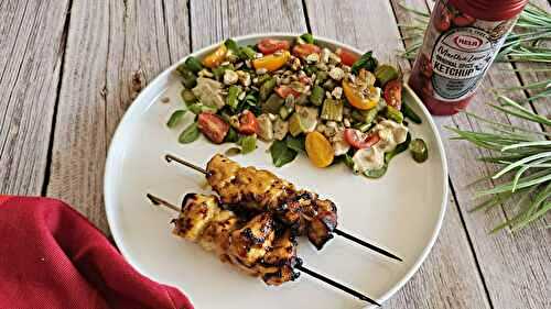 Brochettes caramélisées au ketchup Hela (Air Fryer)