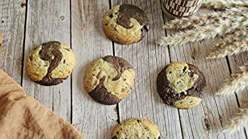 Cookies marbrés aux pépites de chocolat