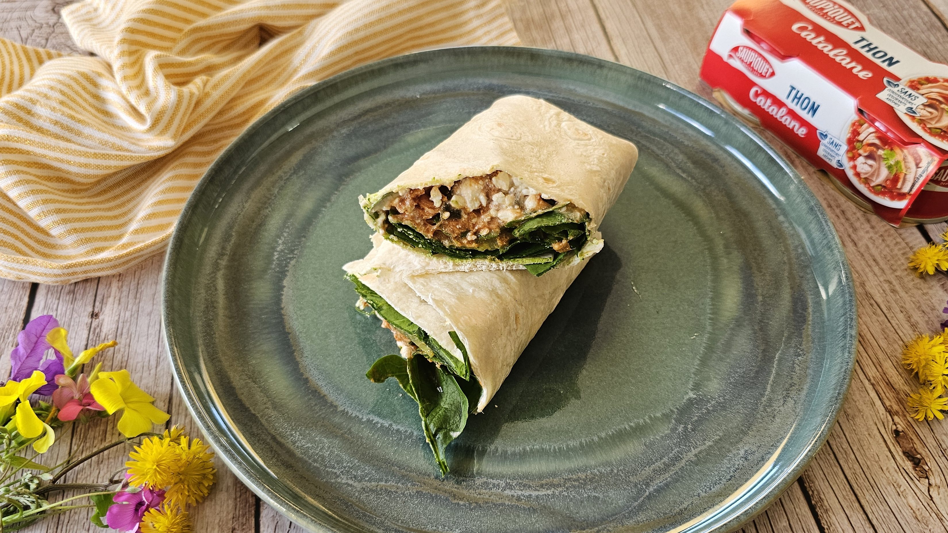 Wrap fraîcheur au thon à la catalane