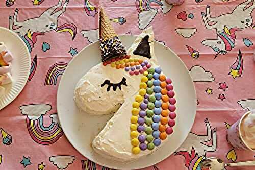 Gâteau anniversaire licorne