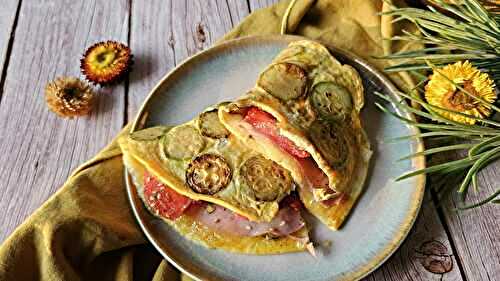 Omelette de courgette garnie