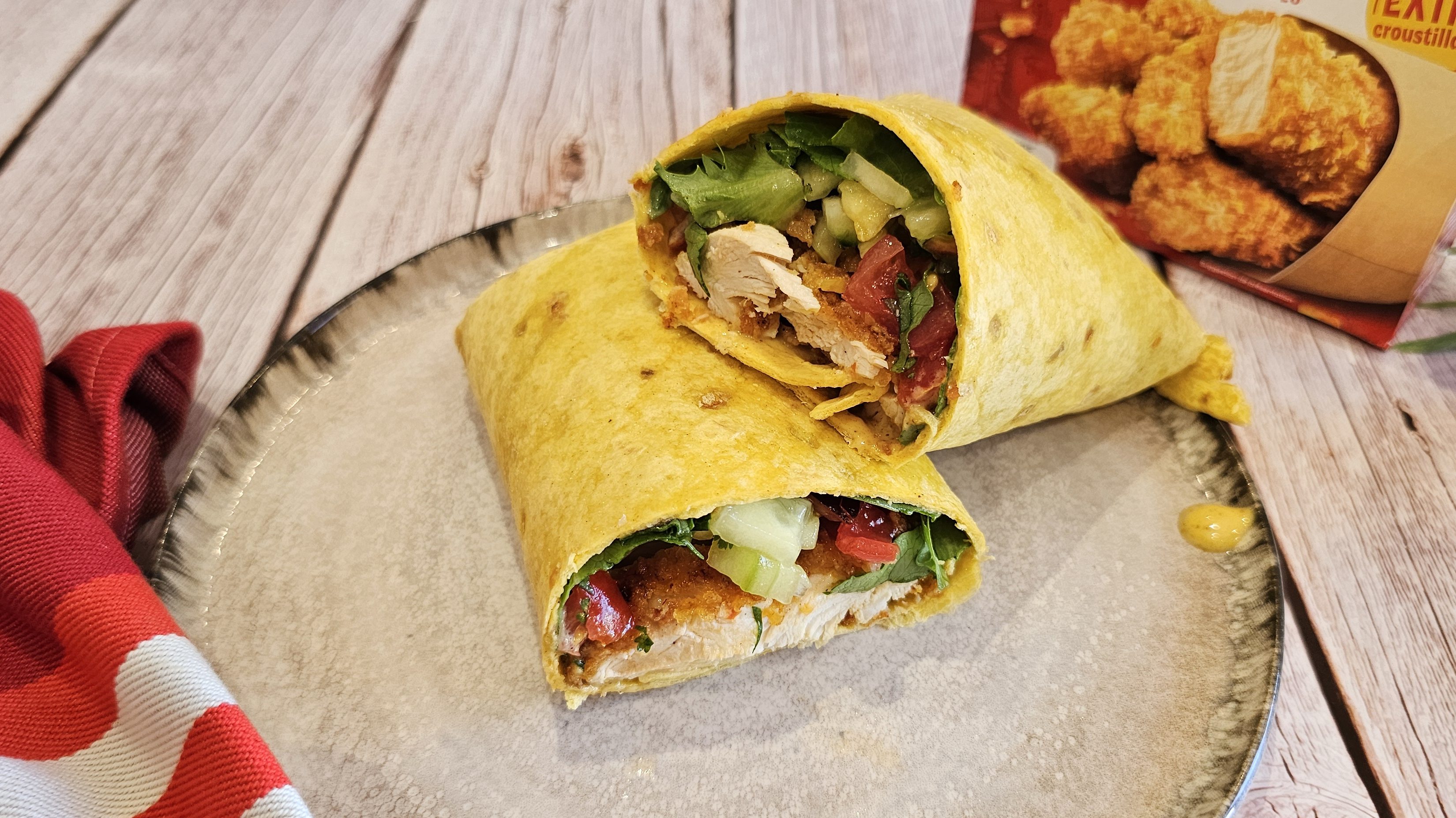 Wrap poulet crispy et salsa d’ananas