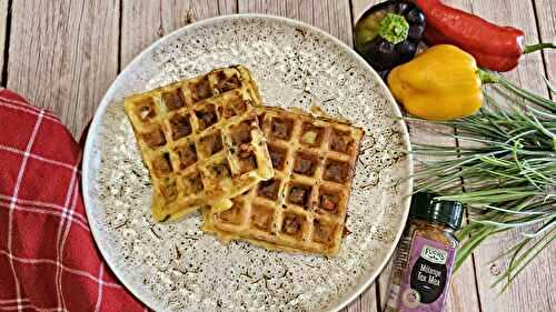 Gaufres aux poivrons et fromage