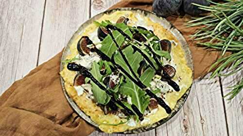 Pizza au cottage cheese automnale