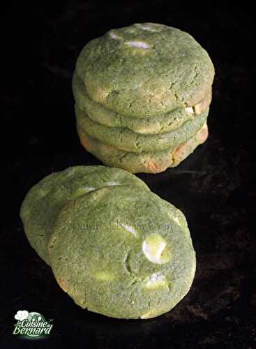 Cookies moelleux au chocolat blanc et thé vert matcha - La cuisine de Bernard