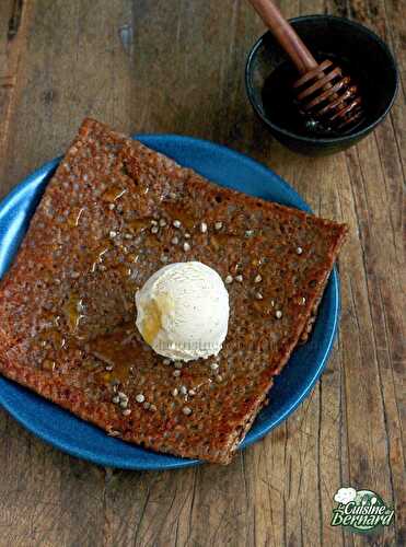 Crème glacée au sarrasin, galette au sarrasin