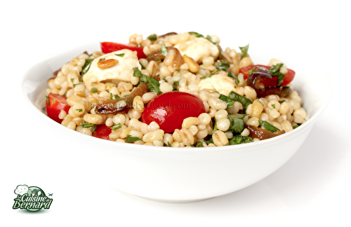 Salade de Blé aux Tomates, Oignons Rouges Caramélisés et Mozzarelle