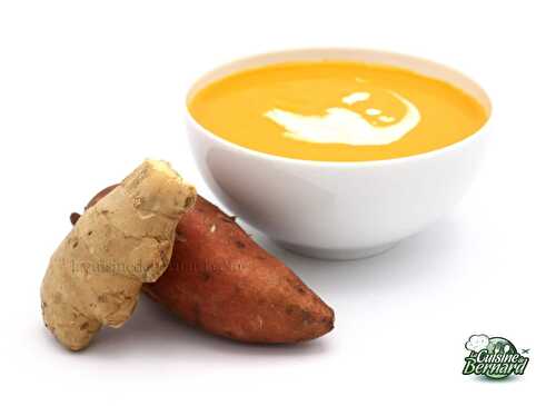 Soupe carottes, patates douces, gingembre et lait de coco