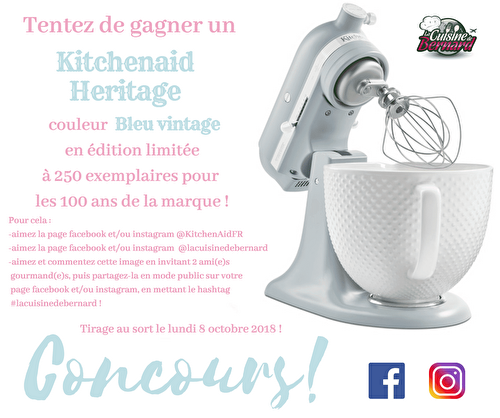 Tentez de gagner un KitchenAid Heritage couleur bleu vintage !