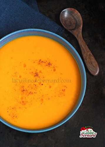 Velouté de potimarron, haricots blancs et citron confit