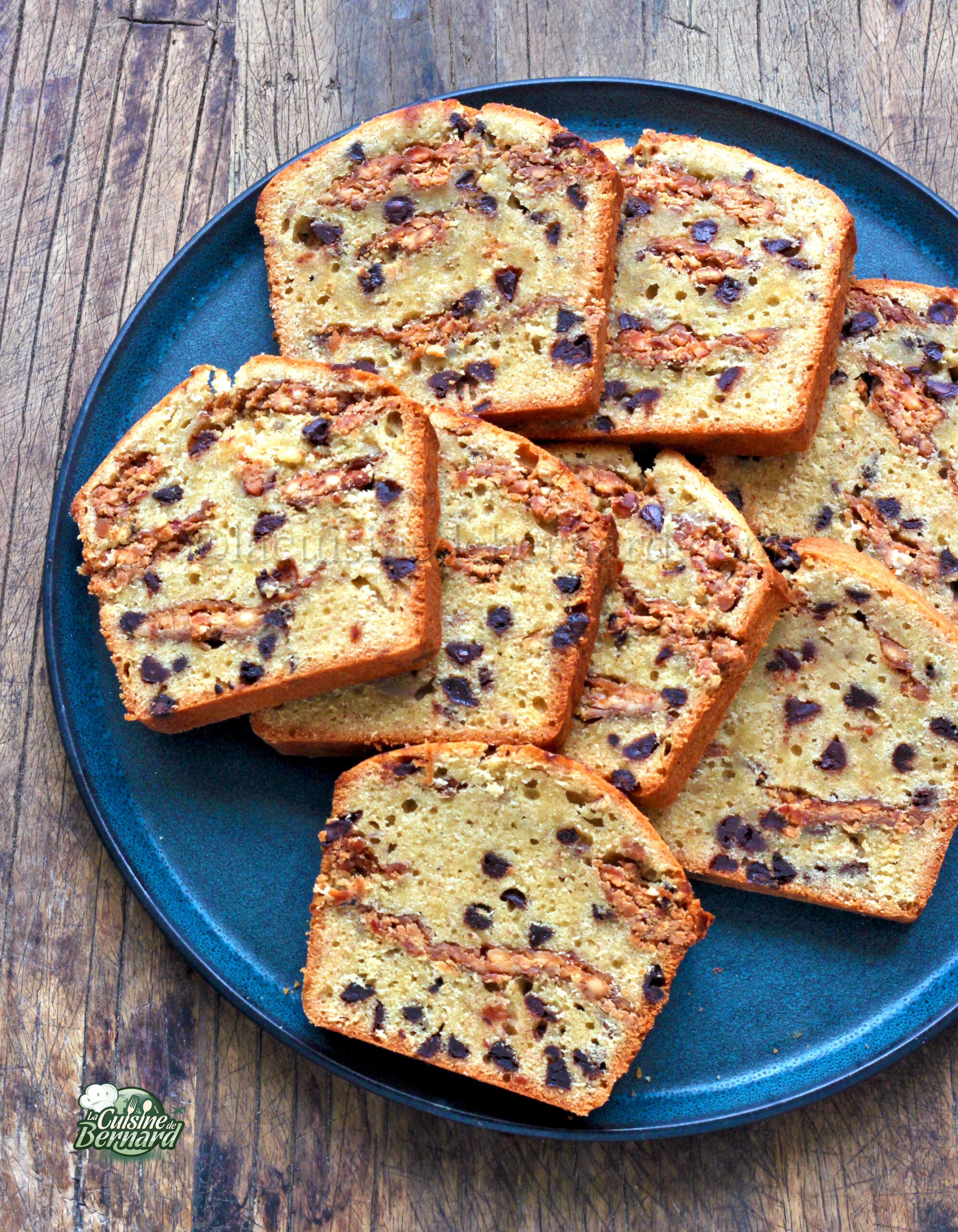 Cake banane, chocolat et beurre de cacahuète