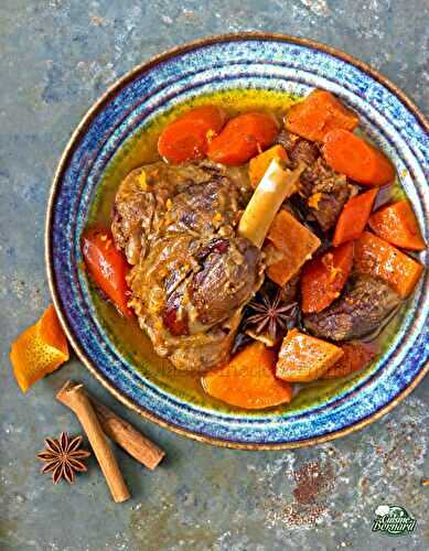 Navarin d'agneau, miel, orange et épices de Noël