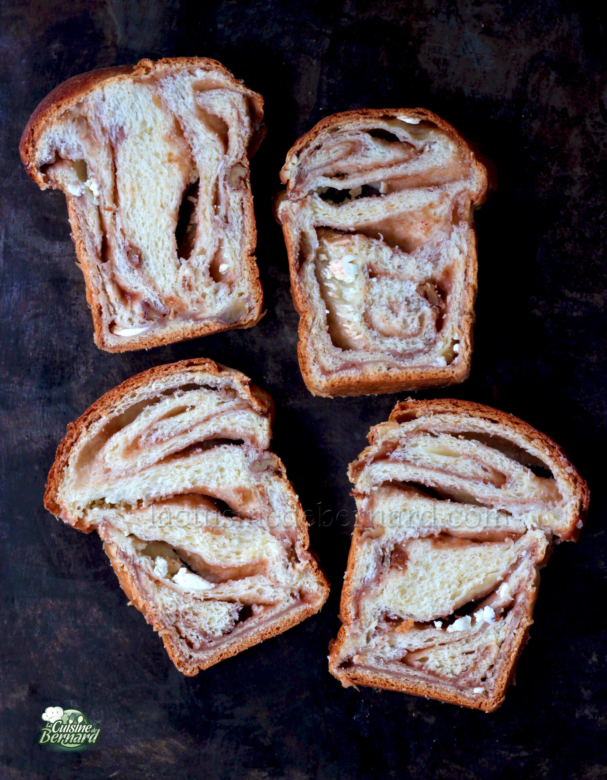 Babka crème de marrons, noix et cream cheese