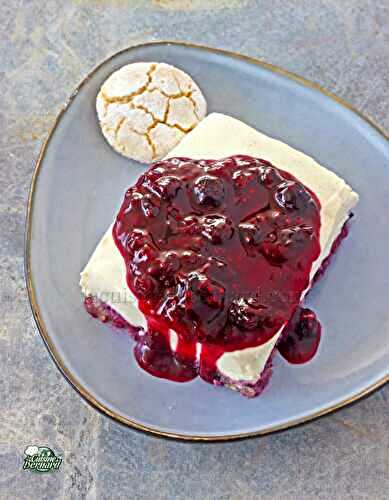 Entremet ricotta mascarpone et fruits rouges