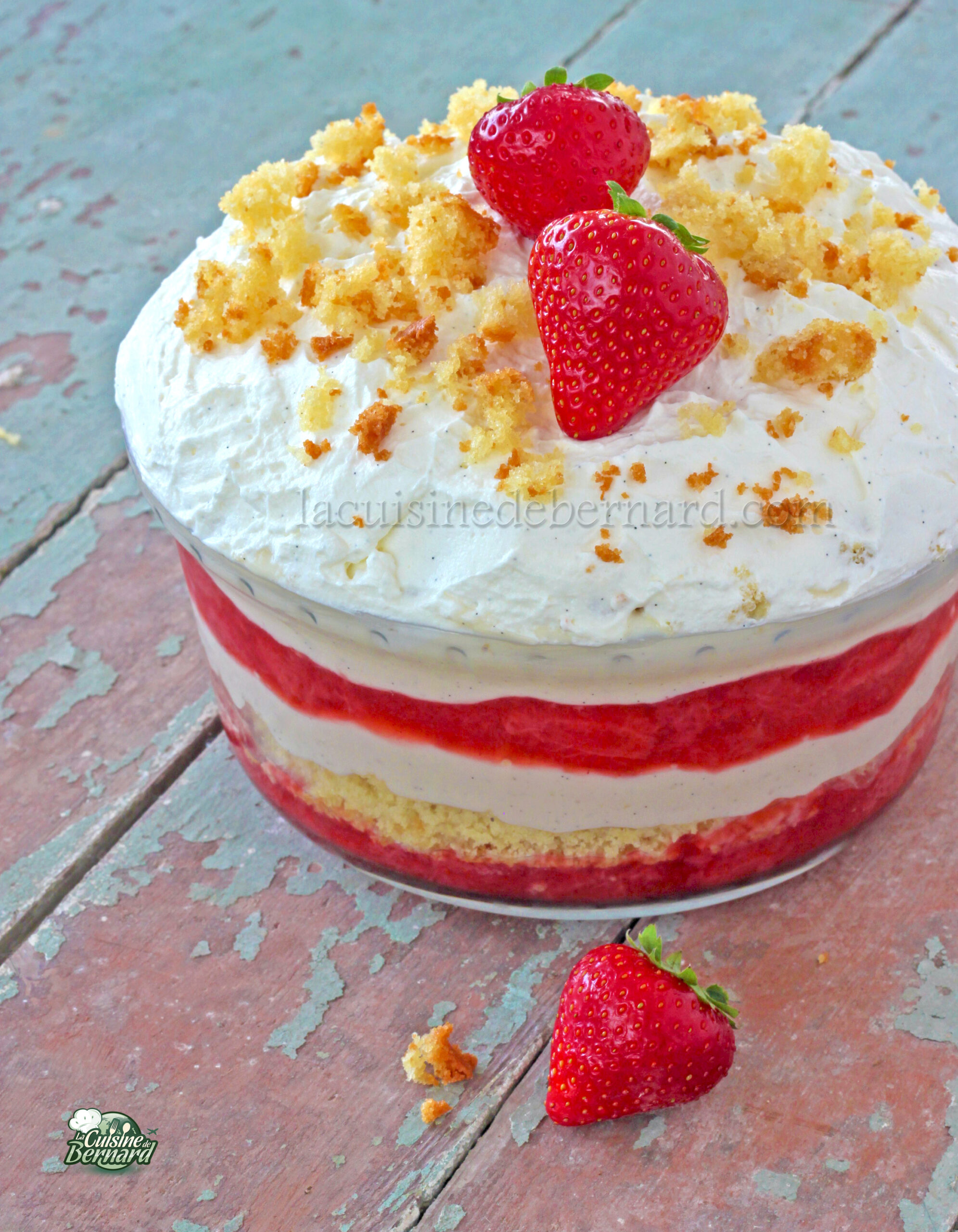 Trifle ultra-frais aux fraises