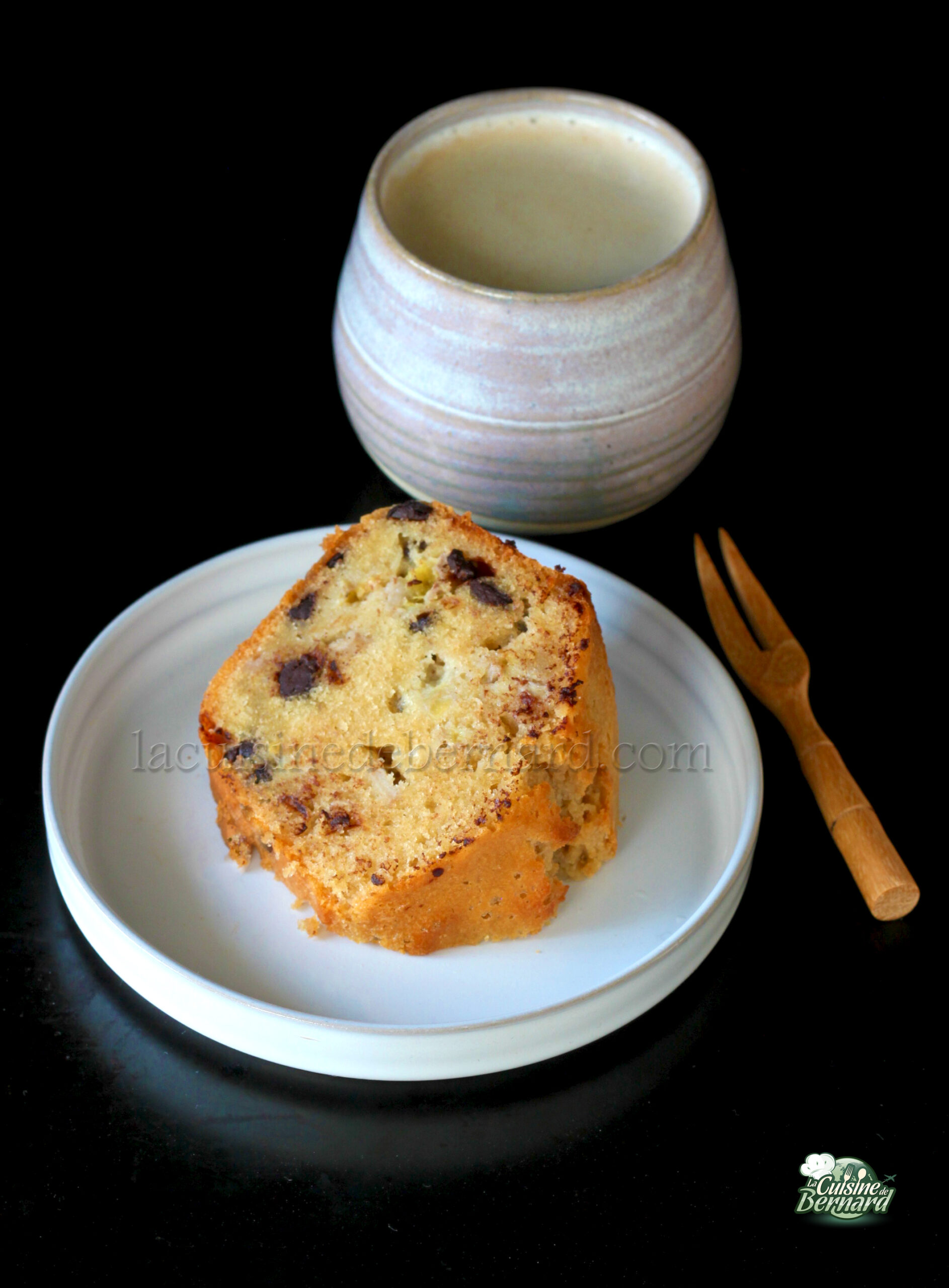 Cake banane chocolat noir cannelle