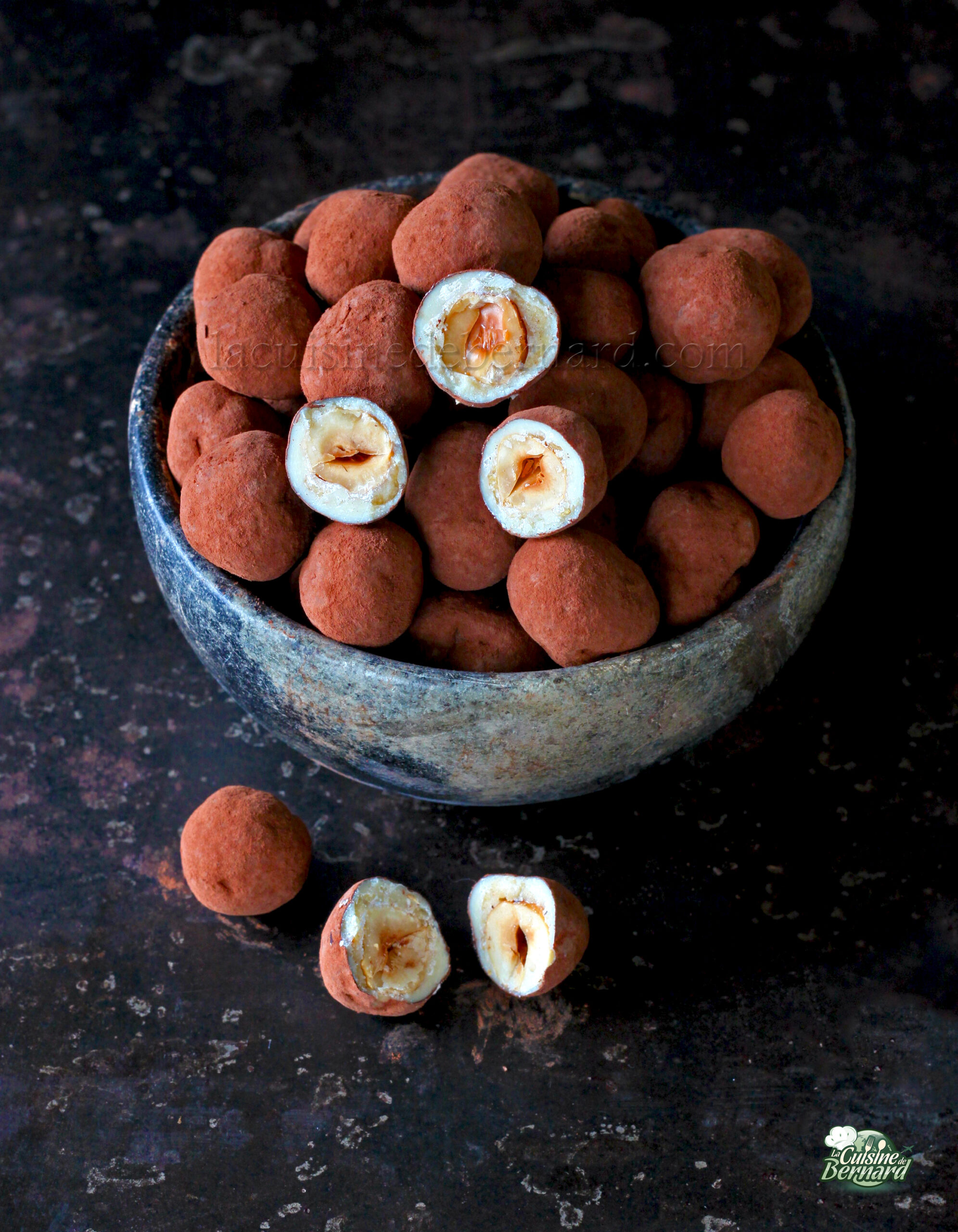 Noisettes craquantes au chocolat (blanc, lait ou noir)