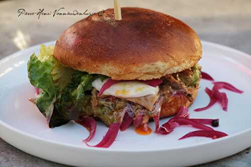 Burger au poulet fermier confit (cuisson SVBT)