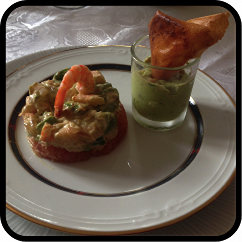 Avocats - Crevettes - Pamplemousses