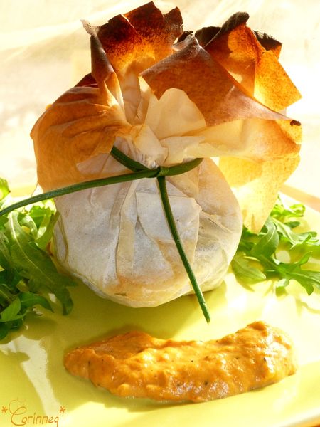 Aumônières de crevettes et St Jacques sauce corail - 🥗 La Cuisine de Coco 🍜