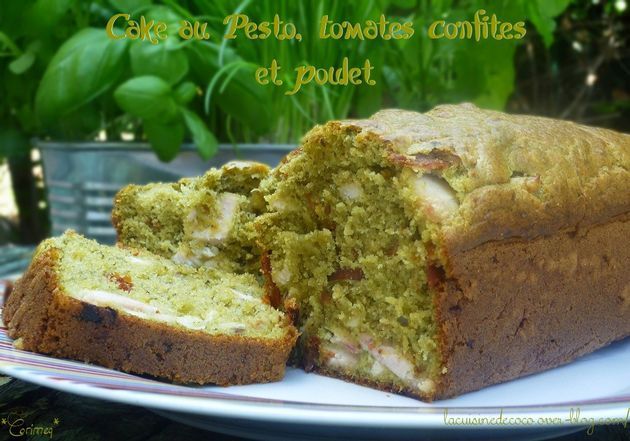 Cake au Pesto, tomates confites et poulet - đ„ La Cuisine de Coco đ