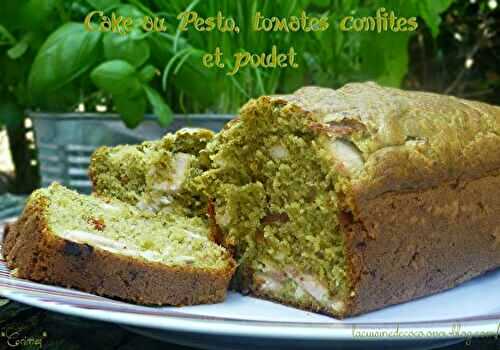 Cake au Pesto, tomates confites et poulet - 🥗 La Cuisine de Coco 🍜