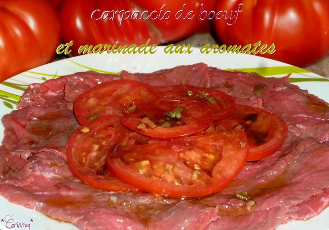 Carpaccio de boeuf et marinade aux aromates - 🥗 La Cuisine de Coco 🍜